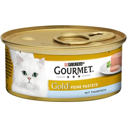 Gourmet Ekonomično pakiranje Gold Mousse 24 x 85 g - Fina pašteta 12x tuna i 12x piletina