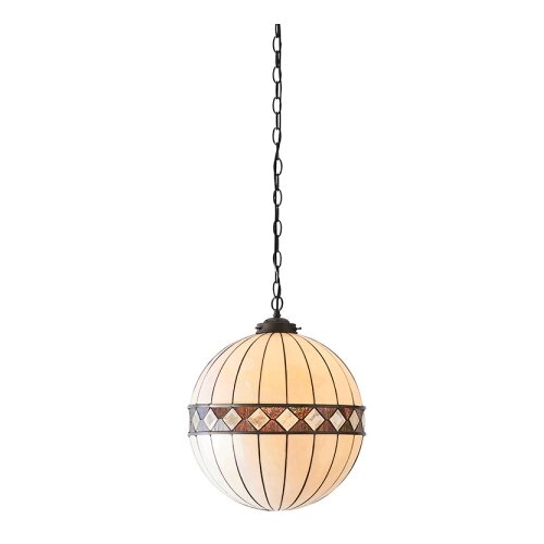  Endon 67045 - Luster na lancu Tiffany FARGO 1xE27/60W/230V prečnika 40 cm Slike