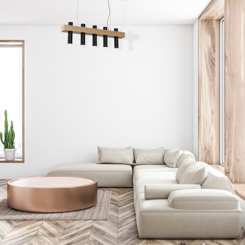  Luster na sajli WEST 5xGU10/25W/230V crni Slike