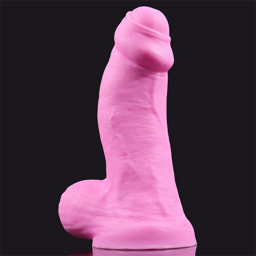 SuperLove Realistic Fat Silicone Dildo 19.5cm Pink Slike