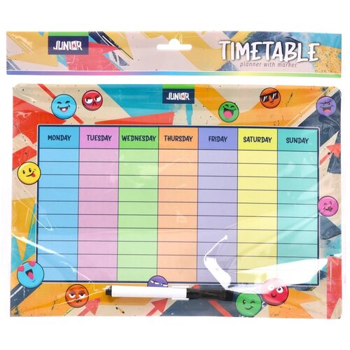 Junior Planer sa markerom Timetable, A4 Slike