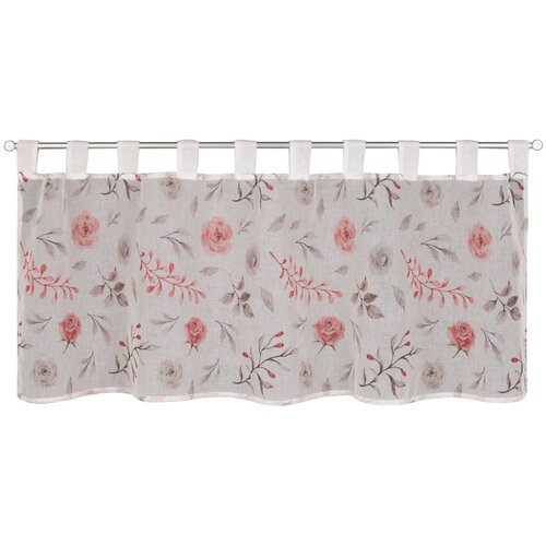 Sehlbach Belo-rožnata prosojna zavesa 135x45 cm Rose – Cene