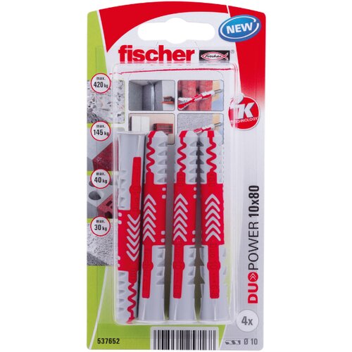 Fischer komplet tipli DUOPOWER 10X80 K NV (Promjer tiple: 10 mm, Duljina tiple: 80 mm, 4 Kom.) Cijene