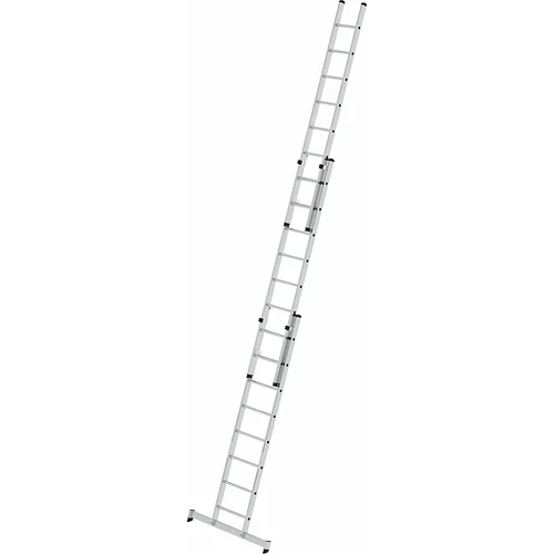 MUNK Višinsko nastavljiva prislonska lestev, pomična lestev, 3-delna s prečko nivello®, št. klinov 3 x 8