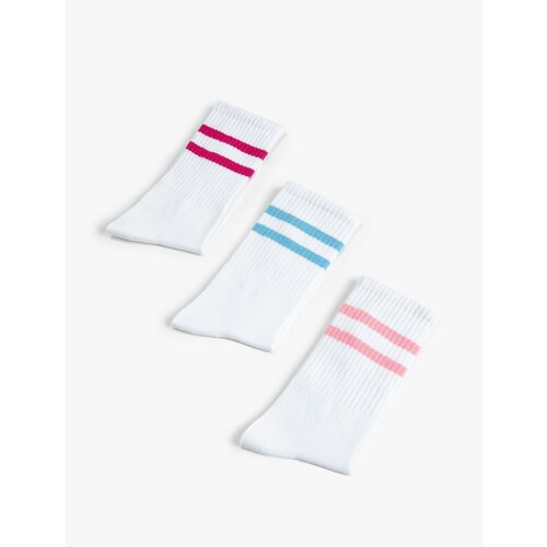 Koton 3-Piece Striped Socks Set Multi Color Cene