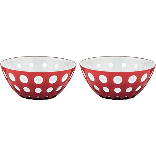 guzzini Komplet 2 skled Ø12 cm LE MURRINE - rdeča / bela / transparentna Cene