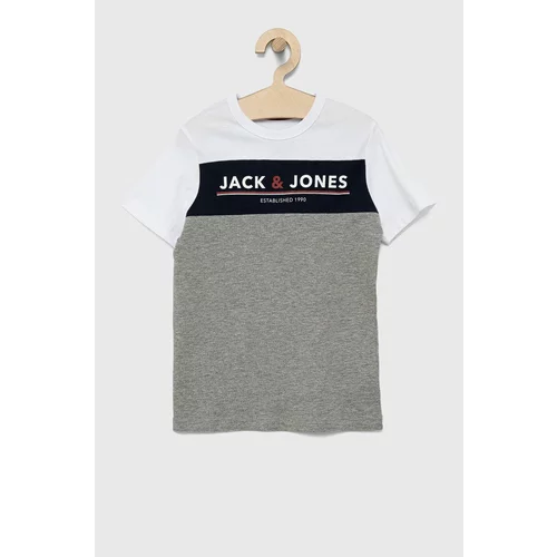 Jack & Jones Dječja majica kratkih rukava boja: siva, s tiskom