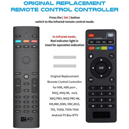 Gembird GMB-G40S air mouse remote control for tv/pc, with gyroscope smart google google assistant Cene