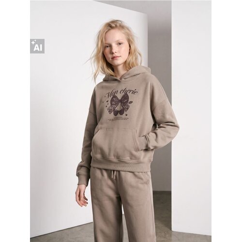 Sinsay Hoodie majica s kapuljačom s printom tre&scaron;anja Cijene
