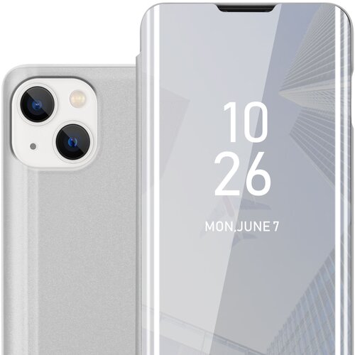Cadorabo Ohišje, združljiv z Apple v Agate Silver - Clear View Zrcalo Zaščitni pokrov s funkcijo stojala 360 stopinj zaščita, (20603266) Cene