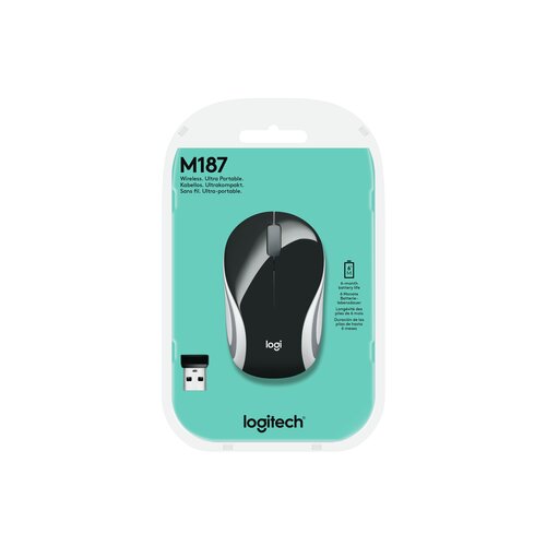 Logitech M187 black usb wireless mi&amp;scaron; Slike