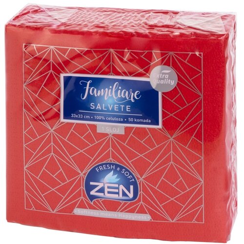 Zen Jednoslojne salvete Familiare 50/1 33X33 crvene Slike