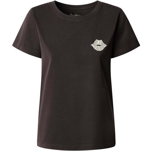 PepeJeans Majica 'Brule' crna / bijela Cene