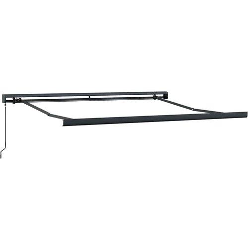 Tenda na uvlačenje antracit i bijela 3x2,5 m tkanina i aluminij Slike