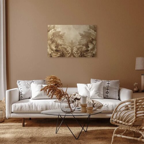  Slika - Carved Baroque Ornaments Rich Composition in Sepia Colors 90x60 Standard Cene