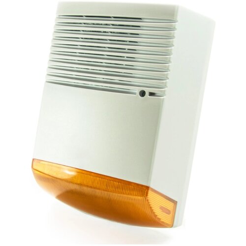  Spoljna alarmna sirena BS-1, narandžasta sa LED diodama, 128 dB Slike