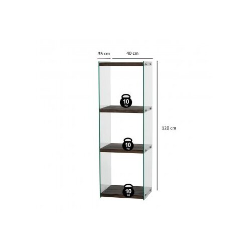 Hanah home polica za knjige aqua 3 anthracite Slike