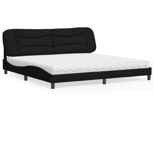  Krevet s madracem Hvar crni 200x200 cm od tkanine Cene