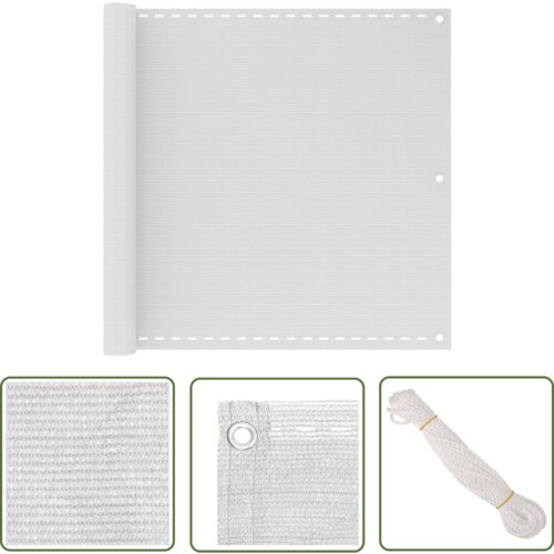  The Living Store Balkonsko platno belo 90x300 cm HDPE - Balkonsko Platno, (21742799) Slike