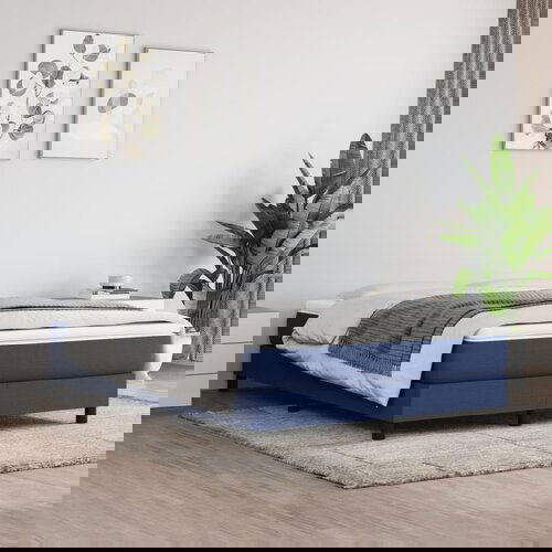 VidaXL madrac s džepičastim oprugama plavi 140x200x20 cm od tkanine Slike