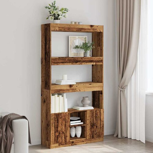  Visoka komoda boja staro drvo 92x33x180 cm konstruirano drvo Cene