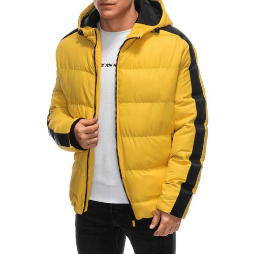 Edoti Men's quilted winter jacket - yellow Cene