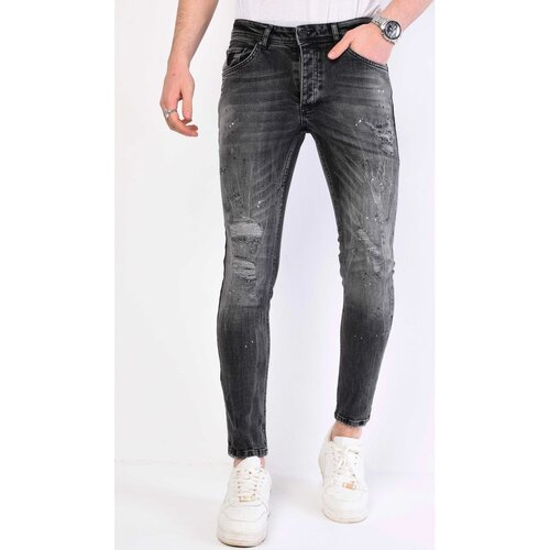 Local Fanatic Kavbojke slim 134410410 Siva Cene
