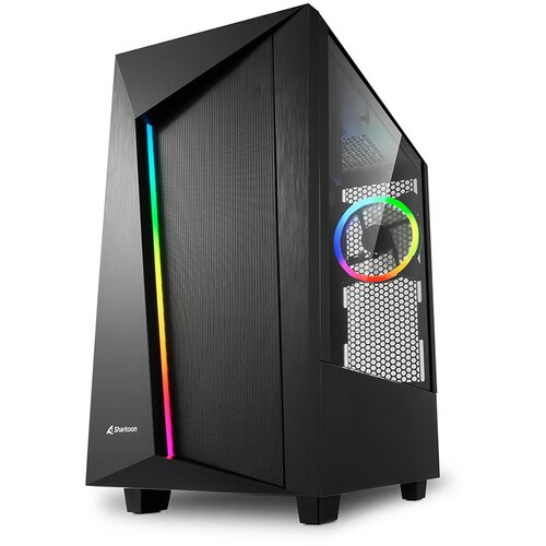 Sharkoon Kućište gaming, rev100, RGB, ATX, ventilator 2×120 mm Cijene