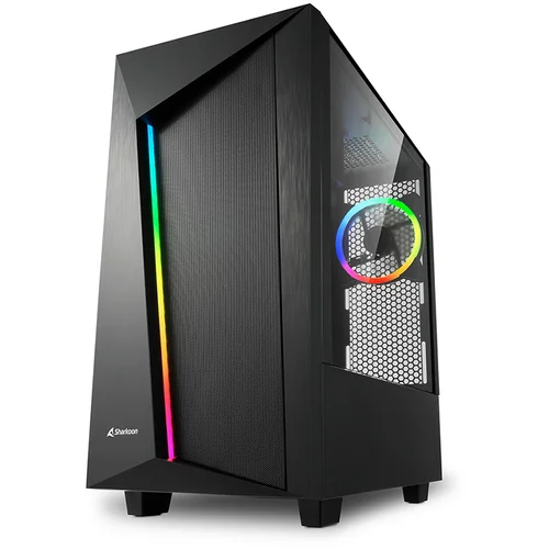 Sharkoon Kućište gaming, rev100, RGB, ATX, ventilator 2×120 mm