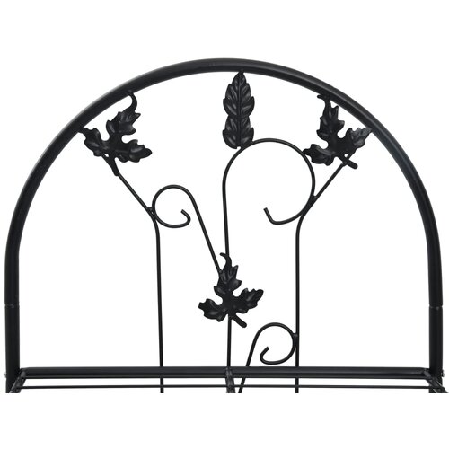 vidaXL 3-nadstropno stojalo za rastline črno 52x28x128 cm želez Cene