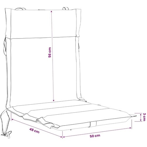  Jastučić za nisku stolicu GEMERT 6 kom. 100% poliester Plava - Plava (melange) 110 x 50 x 3 cm 6 Slike