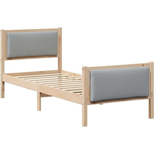  Okvir za krevet Svijetlo siva 75 x 190 cm tkanina Slike