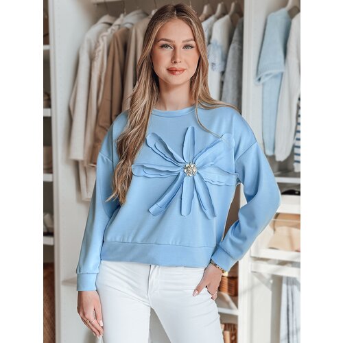 DStreet Bluza damska oversize z kwiatem PETITKA niebieska Cene