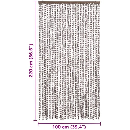  Zastor protiv insekata smeđe-sivi i bijeli 100 x 220 cm &amp;scaron;enil Slike