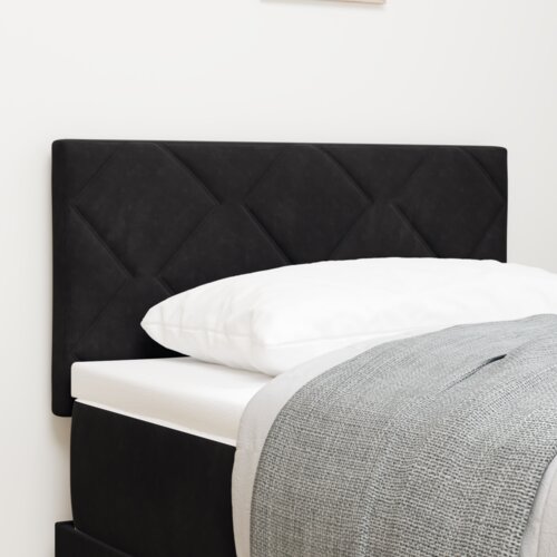  LED vzglavje z LED lučmi Geometrični Črna 80 cm Žamet, (5000044015) Cene