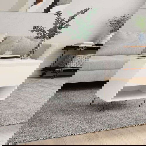  Klubska mizica visok sijaj bela 50x46x50 cm inženirski les, (20908012) Cene