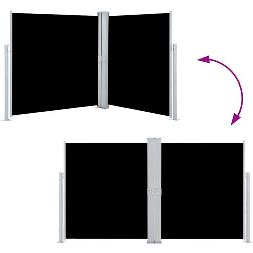  Uvlačiva bočna tenda 140 x 600 cm crna Slike