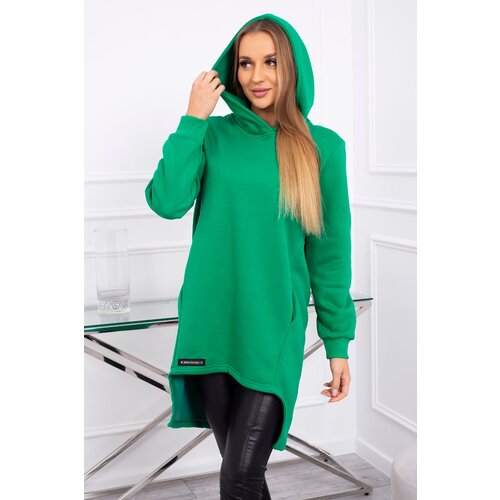 Kesi Insulated sweatshirt with a longer back part light green Slike