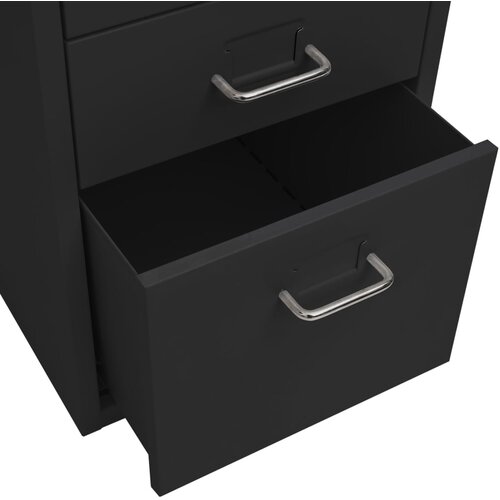  Mobilni ormarić za spise crni 28 x 41 x 69 cm metalni Slike