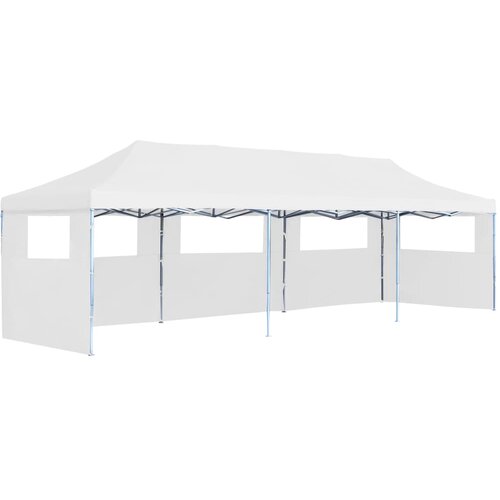 vidaXL Zložljiv pop-up vrtni šotor s 5 stranicami 3x9 m bel Cene