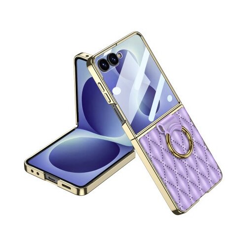 Futrola rhombus za samsung f776b galaxy z flip 8 5g ljubicasta (gkk case) ( F126157 ) Slike