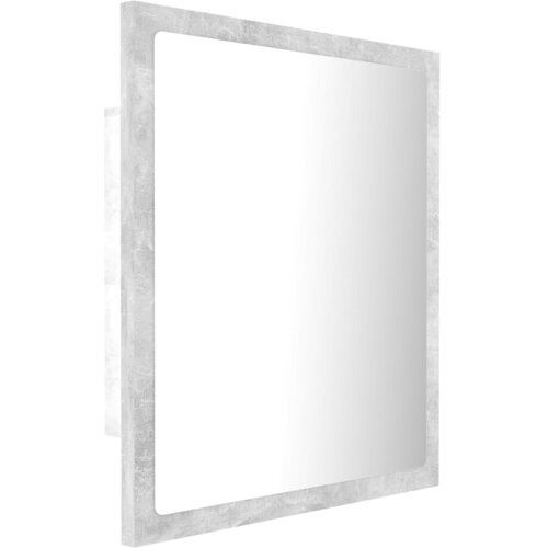  LED kupaonsko ogledalo siva boja betona 40x8,5x37 cm akrilno Slike