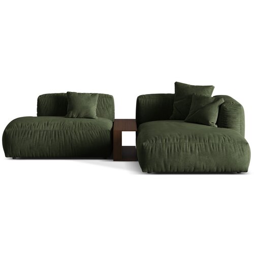 Micadoni Zelena kutna garnitura od boucl&amp;eacute; tkanine (s desnim kutom) Martina &amp;ndash; Home Slike