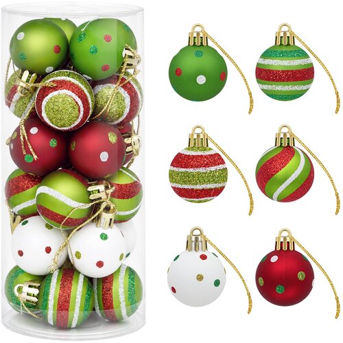  Set božićnih kuglica 72 kom. &amp;Oslash; 3 cm Plastika Slike