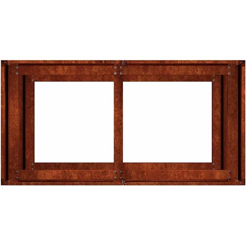 Sadilica boja hrđe 80x40x80 cm od pohabanog čelika Slike