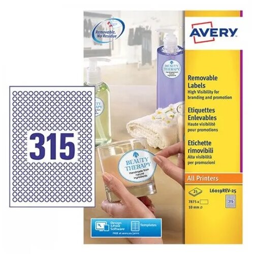 Avery Zweckform Etikete za označevanje, okrogle &Oslash; 10 mm - L6019REV-25 Cene