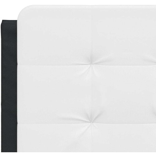  Okvir kreveta LED crno-bijeli 140 x 200 cm od umjetne kože Slike