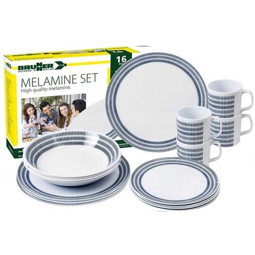 Brunner KAMP JEDILNI PRIBOR MELAMINE SET BLUEBAY 16/1 Cene