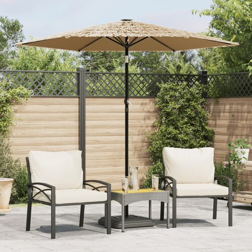 vidaXL Vrtni suncobran LED s čeličnom šipkom smeđi 223x223x231 cm Cijene