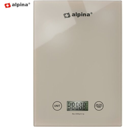 Alpina digitalna kuhinjska tehtnica, max 5 kg, bež Cene